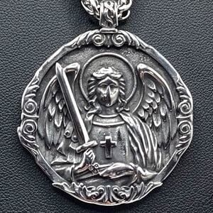 Stainless Archangel St. Michael Necklace Christian Catholic Faith Birthday Gift